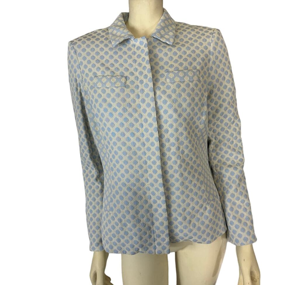 Brooks Brothers 2000s Blue Cream Blazer Cotton Jacket size Medium